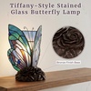 image:imageLavish Home Tiffany Style Table Lamp with Stained Glass Shade BronzePointed Wings