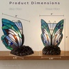 image:imageLavish Home Tiffany Style Table Lamp with Stained Glass Shade BronzePointed Wings