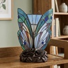 image:imageLavish Home Tiffany Style Table Lamp with Stained Glass Shade BronzePointed Wings