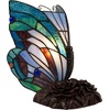 image:imageLavish Home Tiffany Style Table Lamp with Stained Glass Shade BronzePointed Wings