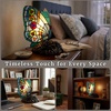 image:imageLavish Home Tiffany Style Table Lamp with Stained Glass Shade BronzeRounded Wings