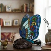 image:imageLavish Home Tiffany Style Table Lamp with Stained Glass Shade BronzeRounded Wings