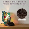 image:imageLavish Home Tiffany Style Table Lamp with Stained Glass Shade BronzeRounded Wings