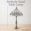 image:imageLavish Home Tiffany Style Table Lamp with Stained Glass Shade BronzeSilver