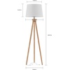 image:imageLavish Home Tripod Floor Lamp NaturalWhite 185 x 58Modern
