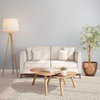 image:imageLavish Home Tripod Floor LampModern Light with LED Bulb IncludedNatural Oak Wood with White Shade for Bedroom Living Room or Home Office