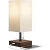 image:imageLavish Home USB Rectangle Lamp with Wood BaseModern Desk Light LED Bulb Included USB Port for Living Room Bedroom OfficeSingle Lamp