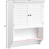 image:imageLavish Home Wall Mounted Kitchen Storage Cabinet White 238 x 295