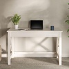image:imageLavish Home Writing Desk  Work Desk with XPattern Legs  for Office Bedroom Computer or Craft Table  Home Office Desks White