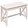 image:imageLavish Home Writing Desk  Work Desk with XPattern Legs  for Office Bedroom Computer or Craft Table  Home Office Desks White