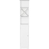 image:imageLinen Tower 67 Tall Bathroom or Laundry Room Storage Cabinet with Cubbyhole Divider for TowelsAdjustable Shelves amp Cupboard by Lavish Home White