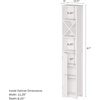 image:imageLinen Tower 67 Tall Bathroom or Laundry Room Storage Cabinet with Cubbyhole Divider for TowelsAdjustable Shelves amp Cupboard by Lavish Home White