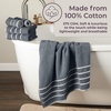 image:imageLuxury Cotton Towel Set  Rice Weave 100 Egyptian Cotton 6 Piece Set with 2 Bath Towels 2 Hand Towels and 2 Washcloths  Silver Gray