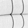 image:imageLuxury Cotton Towel Set 2 Piece Bath Sheet Set Made From 100 Zero Twist Cotton Quick Dry Soft and Absorbent By Bedford Home White  BlackWhiteBlack