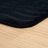 image:imageMicrofiber Memory Foam Bathmat  Oversized Padded Nonslip Accent Rug for Bathroom Kitchen Laundry Room Wave Pattern by Lavish Home Black