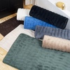 image:imageMicrofiber Memory Foam Bathmat  Oversized Padded Nonslip Accent Rug for Bathroom Kitchen Laundry Room Wave Pattern by Lavish Home Black