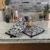 image:imageOven Mitt And Pot Holder Set Quilted And Flame And Heat Resistant By Lavish Home BlueBlack