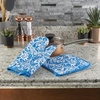 image:imageOven Mitt And Pot Holder Set Quilted And Flame And Heat Resistant By Lavish Home BlueBlue