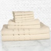 image:imagePlush Bathroom Towels  8Piece 100 Cotton Set with 4 Washcloths 2 Hand Towels and 2 Bath Towels for Home by Lavish Home BeigeBone