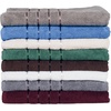 image:imagePlush Bathroom Towels  8Piece 100 Cotton Set with 4 Washcloths 2 Hand Towels and 2 Bath Towels for Home by Lavish Home BeigeBone