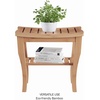 image:imageShower BenchWater Resistant Natural EcoFriendly Bamboo with Storage Shelf for Bathroom Spa or Sauna by Lavish Home