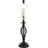 image:imageSpiral Cage Table Lamps  Set of 2 OilRubbed Bronze Modern Farmhouse Style Bedside or Living Room Lamps with White Drum Shades by Lavish Home