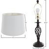image:imageSpiral Cage Table Lamps  Set of 2 OilRubbed Bronze Modern Farmhouse Style Bedside or Living Room Lamps with White Drum Shades by Lavish Home