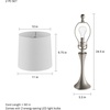 image:imageTable Lamps  Set of 2 MidCentury Modern Lights with Metal Flared Trumpet Base  Includes Energy Efficient LED Light Bulbs by Lavish Home Silver
