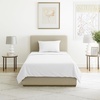 image:image3Piece Brushed Microfiber Sheet Set  Wrinkle Stain and FadeResistant Fitted and Flat Twin XL Sheets Plus Pillowcase by Lavish Home BlueWhite