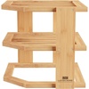 image:image3Tier Bamboo Corner Shelf for Kitchen or Bathroom Cabinet Countertop Cupboard Storage and Organizer Natural Wood Space Saving Rack by Lavish Home