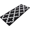 image:imageBathroom Rug  24 x 60 Inch Long Non Slip Bath Mat with Trellis Pattern  Extra Soft Absorbent Cotton Bath Mat  Machine Washable Bathroom Rugs Runner for Shower Tub or Vanity by Lavish Home BrownBlack