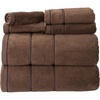 image:imageBedford Home Quick Dry 100 Cotton Zero Twist Towel Set Hotel amp Spa Quality Soft Lightweight Highly Absorbent Towels and Washcloths for Bathroom Shower Ideal for Everyday Use  6 Piece SilverChocolate