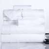 image:imageLavish Home 10PC Bathroom Towels Set  525GSM 100 Cotton Bathroom Essentials with 2 Bath Towels 2 Hand Cloths 4 Wash Cloths and 2 Fingertip Fabric for Shower Gym Spa and Dorm NavyWhite