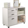 image:imageLavish Home 3 Drawer File Cabinet with Lock White 315 x 157 x 26