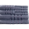 image:imageLavish Home 8PC Plush Bathroom Towels Set  650GSM 100 Cotton Bathroom Essentials with 4 Absorbent Wash Cloths 2 Hand Cloths and 2 Bath Towel for Shower Gym Dorm and Spa Silver
