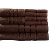 image:imageLavish Home 8PC Plush Bathroom Towels Set  650GSM 100 Cotton Bathroom Essentials with 4 Absorbent Wash Cloths 2 Hand Cloths and 2 Bath Towel for Shower Gym Dorm and Spa Brown