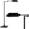 image:imageLavish Home Adjustable Floor Lamp for Bedroom and Living Room Decor  Pharmacy Floor Lamp with Adjustable Heights 360 Degree Swing Arm and Stable Base  Task Light for Reading and Crafts BlackBlack