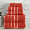 image:imageLavish Home Bathroom Towels Set Bathroom Accessories Brick Red Set of 6