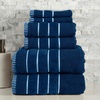 image:imageLavish Home Bathroom Towels Set Bathroom Accessories Navy Set of 6