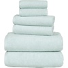 image:imageLavish Home Bathroom Towels Set Bathroom Essentials Brick Red Set of 6Seafoam