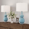 image:imageLavish Home Ceramic Table Lamps White Set of 2Spa Blue