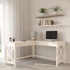 image:imageLavish Home Computer Desk with XPattern Legs White 59x235x299White
