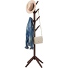 image:imageLavish Home Freestanding Coat Rack  Durable 8Arm Tree Stand for Coats Jackets Scarves Hats and Purses  Great for Entryways Espresso Brown