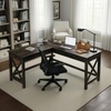 image:imageLavish Home L Shaped Computer Desk for Home Office Light Gray 59Wx235DDark Gray