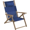 image:imageLavish Home Set of 2 Beach Chair  Outdoor WeatherResistant Wood Folding Chair with Backpack Straps  4Position Reclining Seat  Beach Essentials GrayBlue