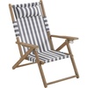 image:imageLavish Home Set of 2 Beach Chair  Outdoor WeatherResistant Wood Folding Chair with Backpack Straps  4Position Reclining Seat  Beach Essentials GrayGrey