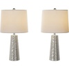 image:imageLavish Home Table Lamps Brushed Silver Set of 2 14 x 26
