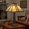 image:imageLavish Home Tiffany Style Table Lamp with Stained Glass Shade Bronze