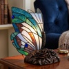 image:imageLavish Home Tiffany Style Table Lamp with Stained Glass Shade BronzePointed Wings