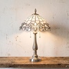 image:imageLavish Home Tiffany Style Table Lamp with Stained Glass Shade BronzeSilver